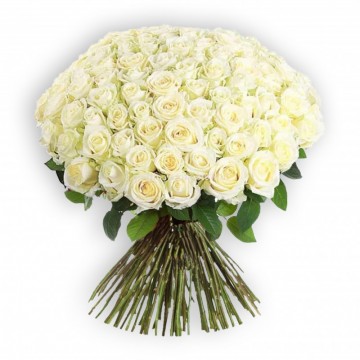 Poza Buchet de 101 trandafiri albi
