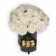 Cutie de lux cu trandafiri albi si FerreroRocher