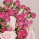 Buchet cu trandafiri roz si miniroze p2